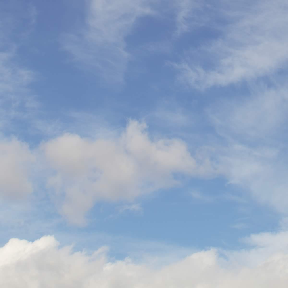 Photo of a blue sky with clouds.